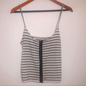 American Eagle Soft & Sexy Rib Clip-Up Tank Top
